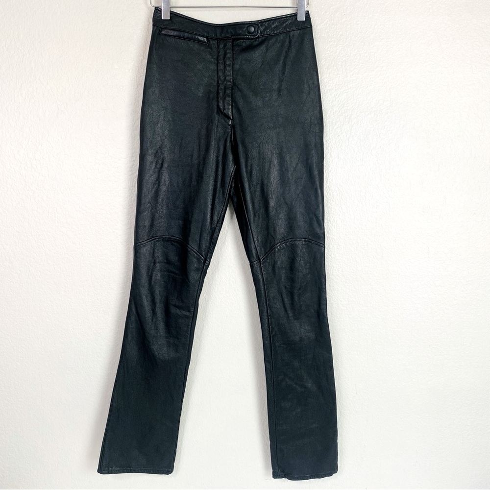 Vintage Maxima Wilson’s Leather Black Moto Pants Size 6